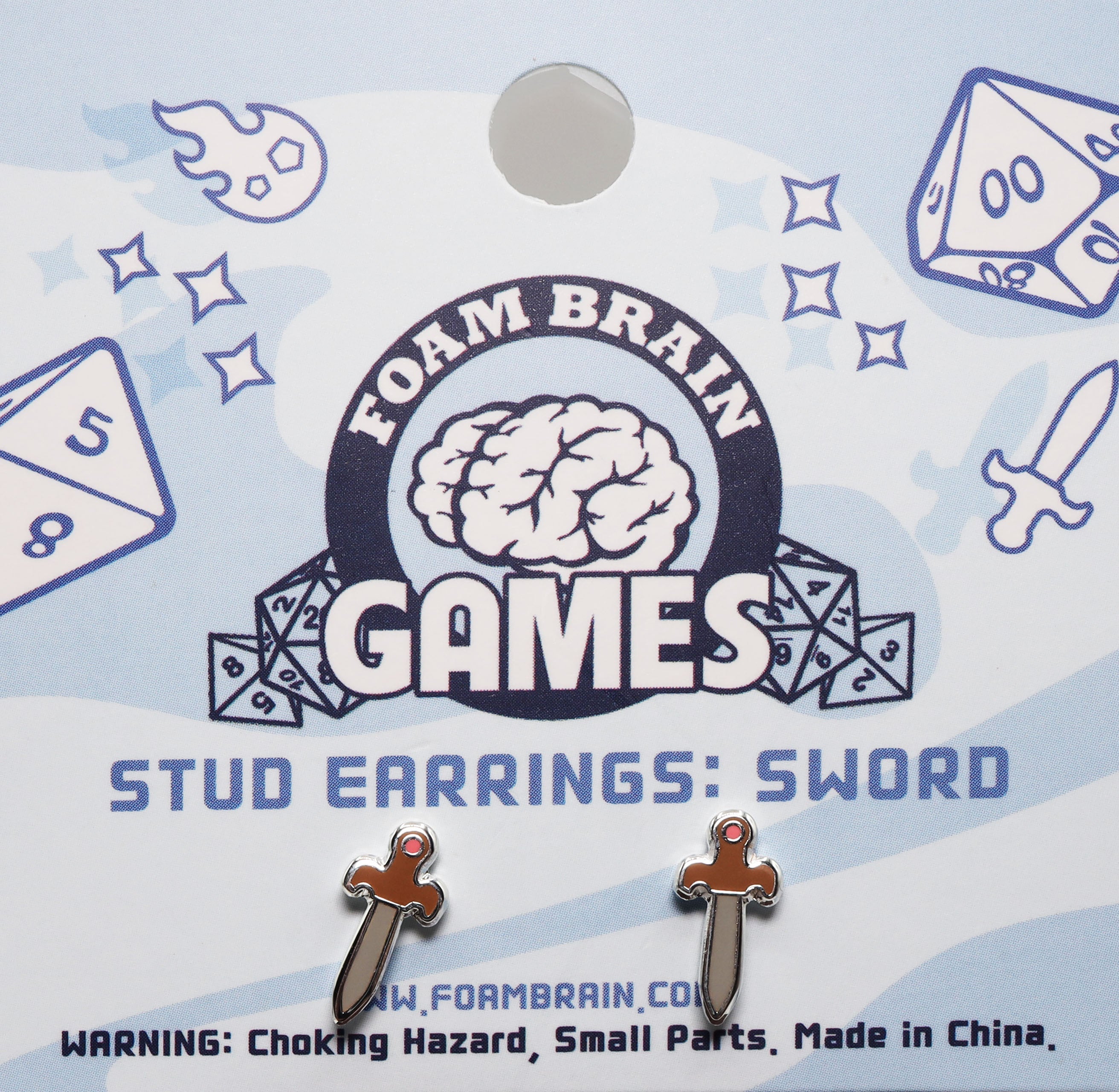 Foam Brain Games Decorative Stud Earrings - Bards & Cards