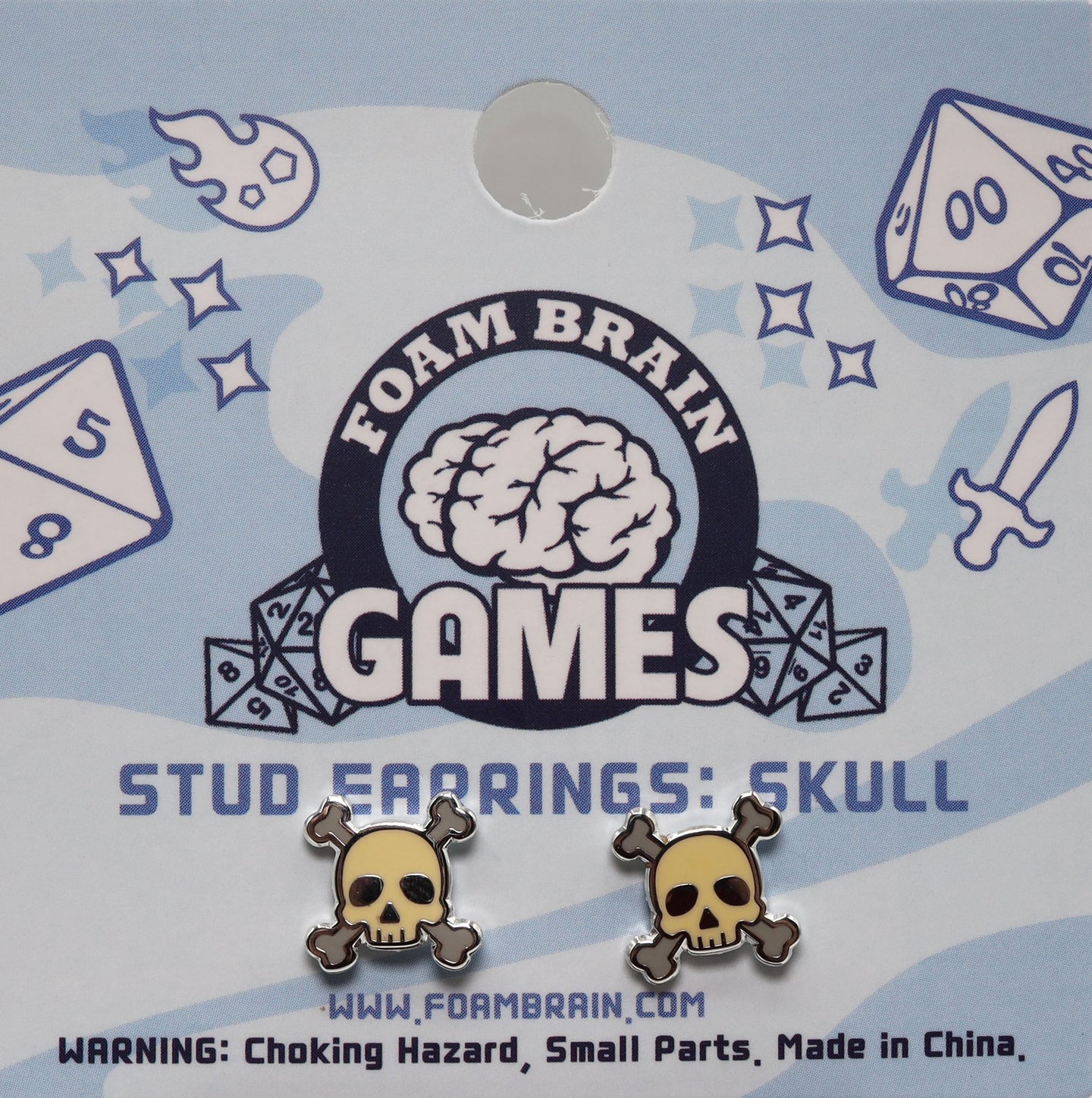 Foam Brain Games Decorative Stud Earrings - Bards & Cards