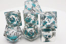 Sharp-Edged Liquid Core RPG Dice Set - Bards & Cards