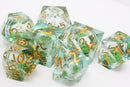 Sharp-Edged Liquid Core RPG Dice Set - Bards & Cards