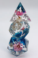 Sharp Edge Resin RPG Dice Set - Wildflower Bouquet - Bards & Cards