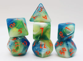 Scratched Clouds RPG Dice Set - Bards & Cards