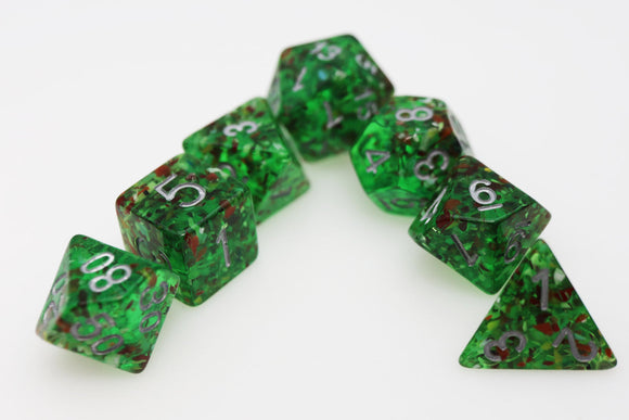 Mossy Mound RPG Dice Set - Bards & Cards