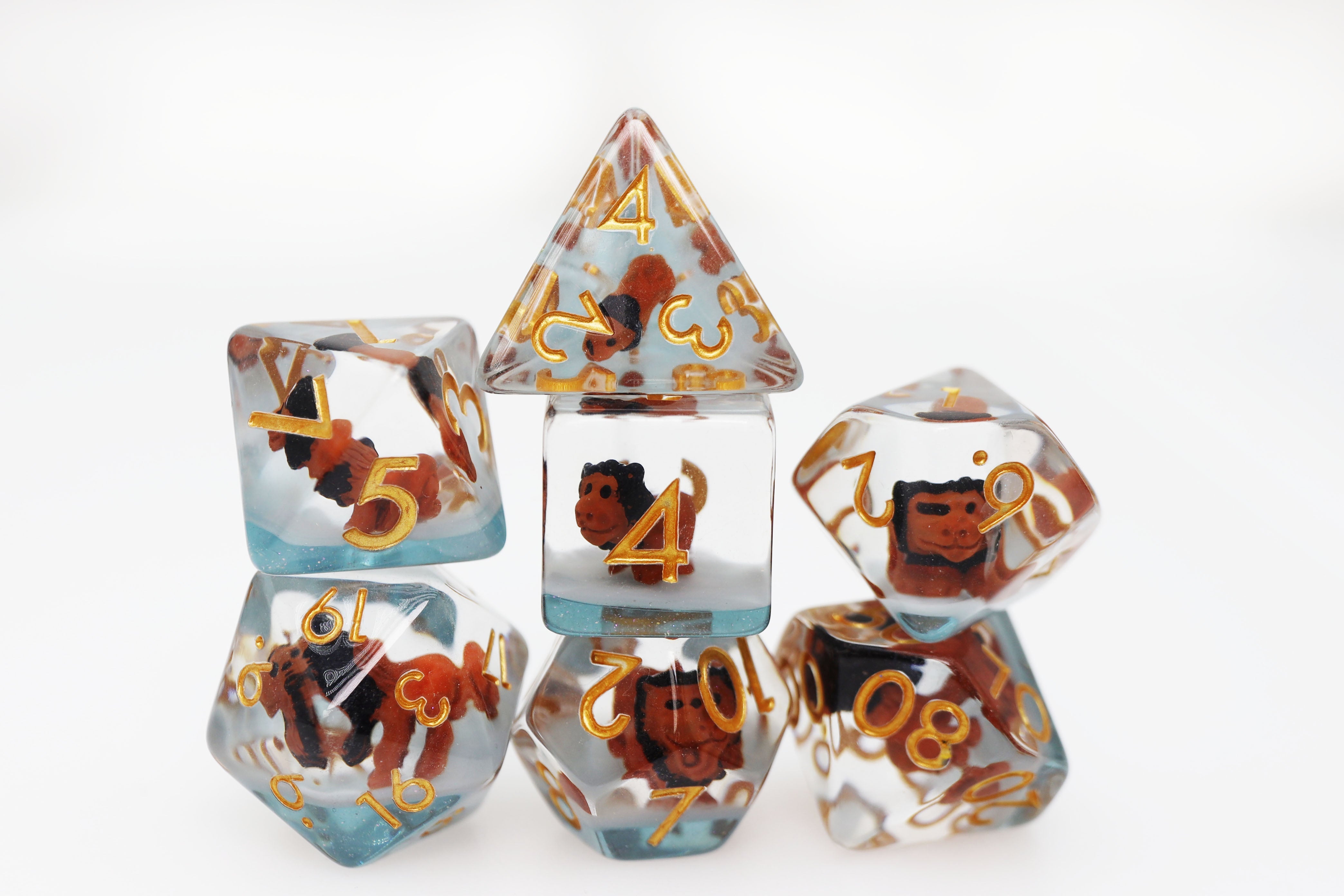 Ferocious Feline RPG Dice Set - Bards & Cards