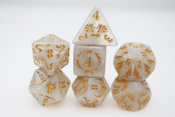 Drake's Flight: Spirit RPG Dice Set - Bards & Cards