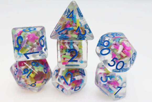 Ice Cream Sprinkles RPG Dice Set - Bards & Cards