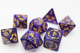 Drake's Flight: Enchanting RPG Dice Set - Bards & Cards