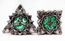 Floral Starburst: Midnight Forest - Metal RPG Dice Set - Bards & Cards
