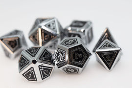 Alchemist Metals: Necrotic - Metal RPG Dice Set - Bards & Cards
