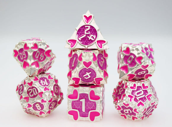 Erotes' Arrow: Hedylogos - Metal RPG Dice Set - Bards & Cards