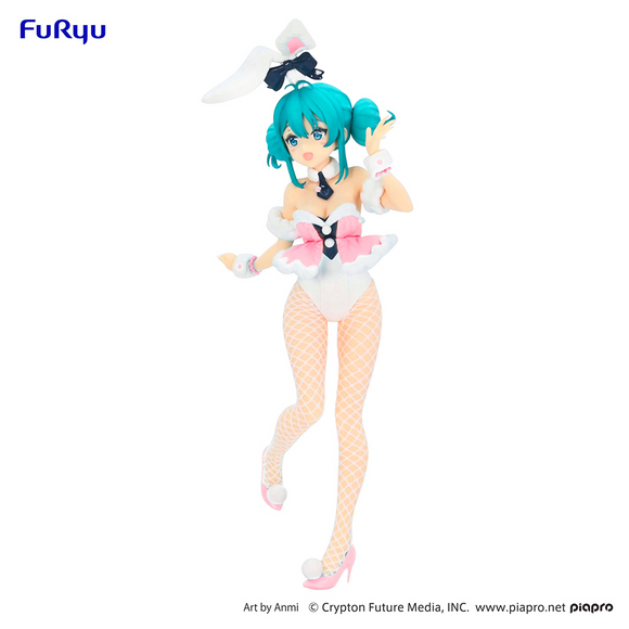 [PRE-ORDER] FuRyu: BiCute Bunnies - Hatsune Miku White Rabbit (Baby Pink Ver.) Figure - Bards & Cards