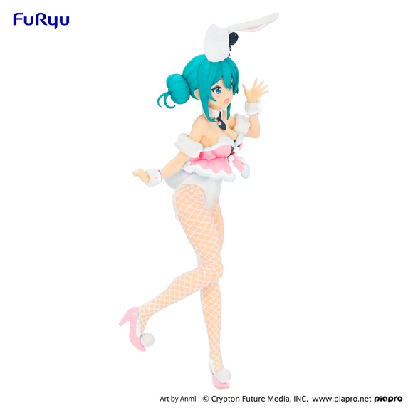 [PRE-ORDER] FuRyu: BiCute Bunnies - Hatsune Miku White Rabbit (Baby Pink Ver.) Figure - Bards & Cards