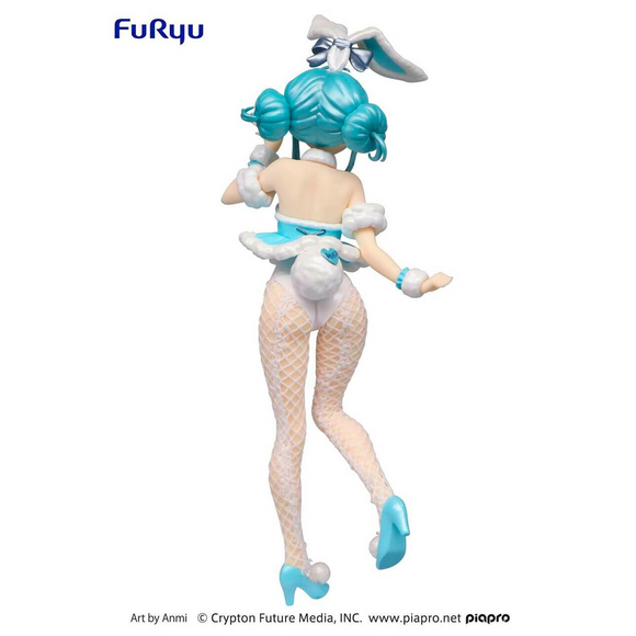 FuRyu: BiCute Bunnies - Hatsune Miku White Rabbit (Pearl Color Ver.) Figure - Bards & Cards