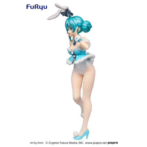 FuRyu: BiCute Bunnies - Hatsune Miku White Rabbit (Pearl Color Ver.) Figure - Bards & Cards