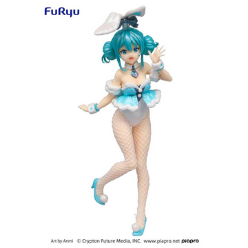 FuRyu: BiCute Bunnies - Hatsune Miku White Rabbit (Pearl Color Ver.) Figure - Bards & Cards