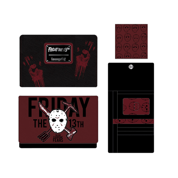 Loungefly: Friday the 13th Jason Mask Tri-Fold Wallet - Bards & Cards
