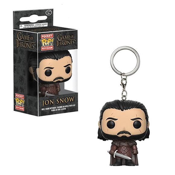Funko POP! Keychain: Game of Thrones - Jon Snow (Scar) Pocket Keychain - Bards & Cards