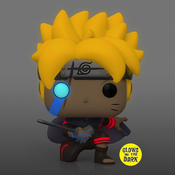 Funko POP! Boruto: Naruto Next Generations - Boruto with Marks (Glow in the Dark) Vinyl Figure #1035 Entertainment Earth Exclusive - Bards & Cards