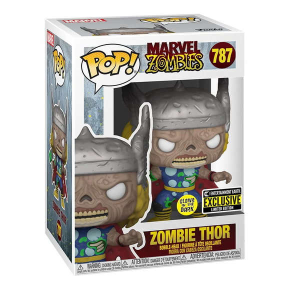 Funko POP! Marvel Zombies - Zombie Thor (Glow in the Dark) Vinyl Figure Entertainment Earth Exclusive - Bards & Cards