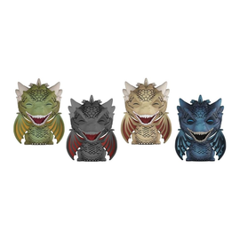 Funko Dorbz: Game of Thrones - Rhaegal, Drogon, Viserion, and Icy Viserion 4-Pack Vinyl Figure 2018 Summer Convention Exclusive - Bards & Cards