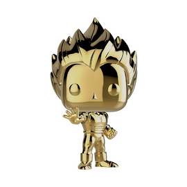 Funko POP! Dragon Ball Z - Super Saiyan Vegeta (Gold Chrome) #154 SDCC 2018 Toy Tokyo Exclusive [READ DESCRIPTION] - Bards & Cards