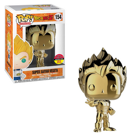 Funko POP! Dragon Ball Z - Super Saiyan Vegeta (Gold Chrome) #154 SDCC 2018 Toy Tokyo Exclusive [READ DESCRIPTION] - Bards & Cards