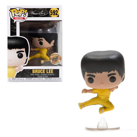 Funko POP! Enter the Dragon - Bruce Lee (Yellow) (Flying Man) Vinyl Figure #592 Bait Exclusive [READ DESCRIPTION] - Bards & Cards