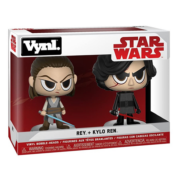 Funko VYNL: Star Wars - Rey and Kylo Ren Vinyl Figures - Bards & Cards