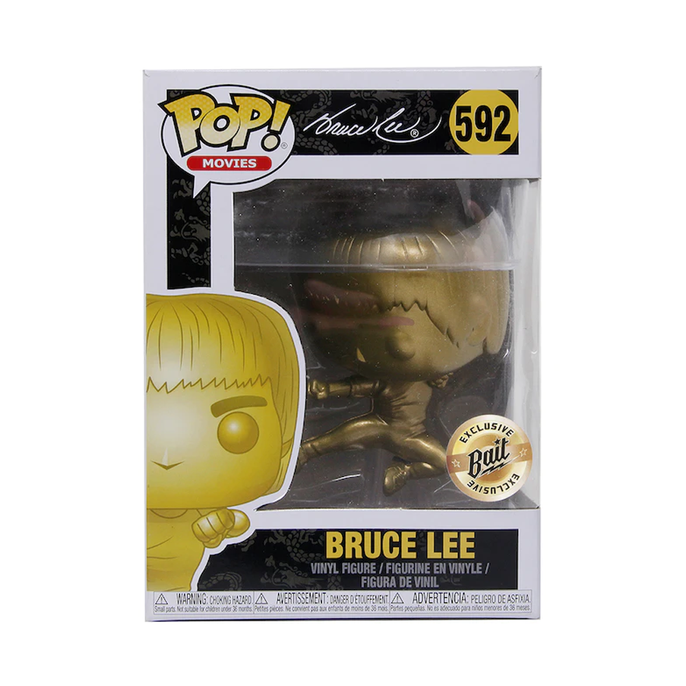 Funko POP! Enter the Dragon - Bruce Lee (Gold) (Flying Man) Vinyl Figure #592 Bait Exclusive