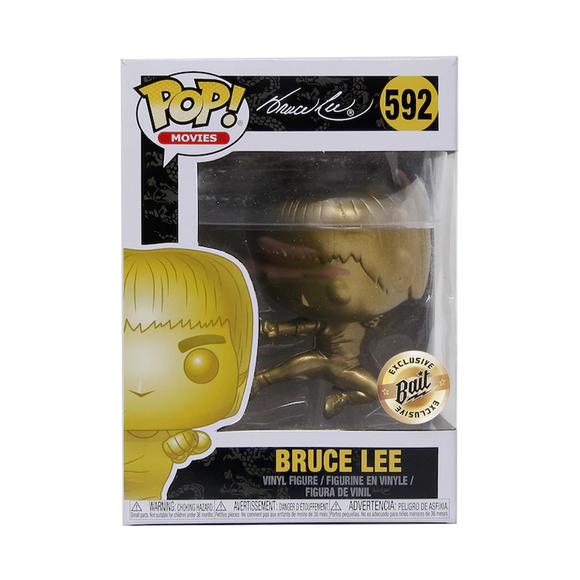 Funko POP! Enter the Dragon - Bruce Lee (Gold) (Flying Man) Vinyl Figure #592 Bait Exclusive - Bards & Cards