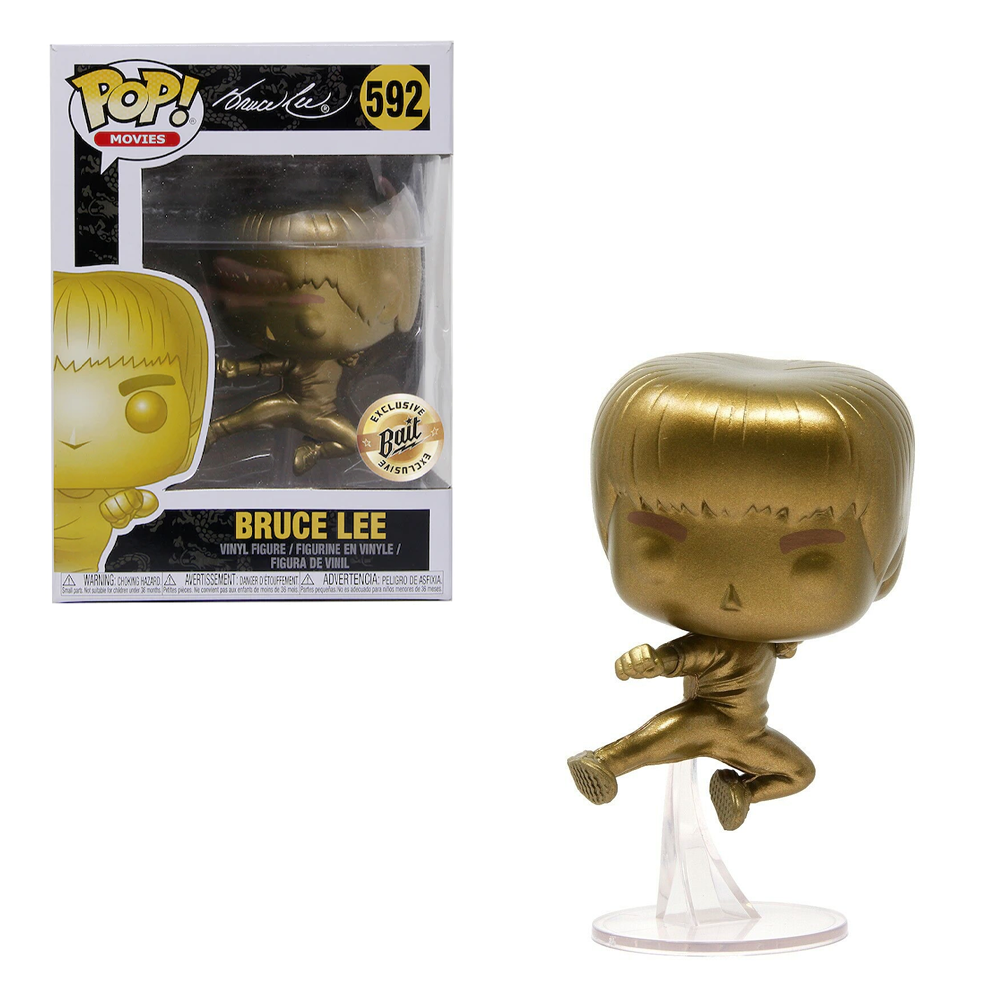 Funko POP! Enter the Dragon - Bruce Lee (Gold) (Flying Man) Vinyl Figure #592 Bait Exclusive