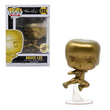 Funko POP! Enter the Dragon - Bruce Lee (Gold) (Flying Man) Vinyl Figure #592 Bait Exclusive - Bards & Cards