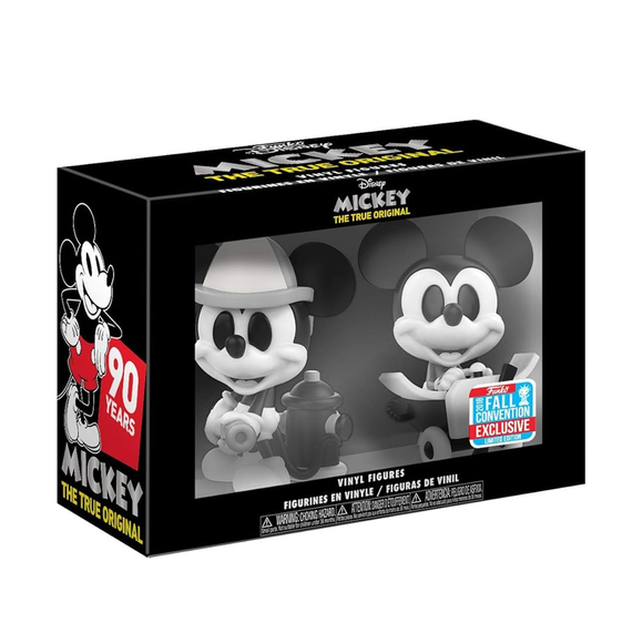 Funko: Disney - Firefighter and Plane Crazy Mickey Mouse 2-Pack Mini Vinyl Figure 2018 Fall Convention Exclusive [READ DESCRIPTION] - Bards & Cards