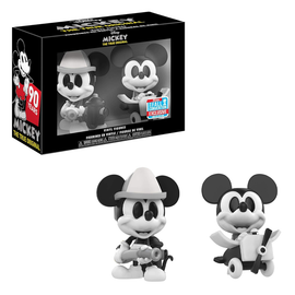 Funko: Disney - Firefighter and Plane Crazy Mickey Mouse 2-Pack Mini Vinyl Figure 2018 Fall Convention Exclusive [READ DESCRIPTION] - Bards & Cards