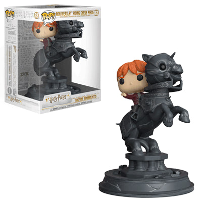 Funko POP! Harry Potter Movie Moment - Ron Weasley Riding Chess Piece Vinyl Figure #82 - Bards & Cards