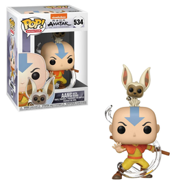 Funko POP! Avatar: The Last Airbender - Aang with Momo Vinyl Figure #534 - Bards & Cards