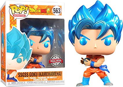 Funko POP! Dragon Ball Super - SSGSS Goku (Kamehameha) Vinyl Figure #563 Special Edition Exclusive [READ DESCRIPTION] - Bards & Cards