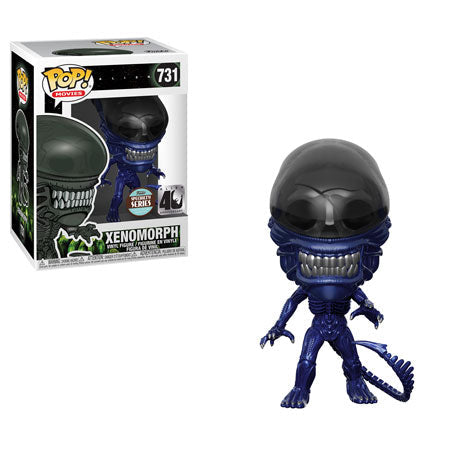 Funko POP! Alien - Xenomorph 40th Blue Metallic Vinyl Figure #731 Specialty Series - Bards & Cards