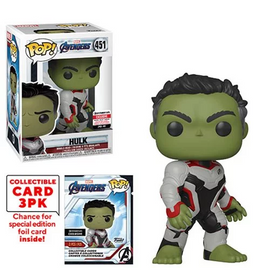 Funko POP! Avengers: Endgame - Hulk with Collector Cards #451 - Entertainment Earth Exclusive (NOT 100% MINT) - Bards & Cards