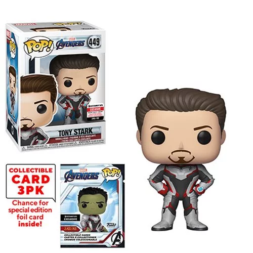 Funko POP! Avengers: Endgame - Tony Stark with Collector Cards #449 - Entertainment Earth Exclusive (NOT 100% MINT) - Bards & Cards