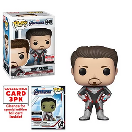 Funko POP! Avengers: Endgame - Tony Stark with Collector Cards #449 - Entertainment Earth Exclusive (NOT 100% MINT) - Bards & Cards