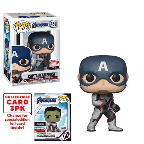 Funko POP! Avengers: Endgame - Captain America with Collector Cards #450 - Entertainment Earth Exclusive (NOT 100% MINT)