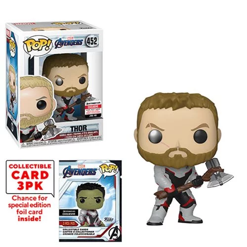 Funko POP! Avengers: Endgame - Thor with Collector Cards #452 - Entertainment Earth Exclusive - Bards & Cards