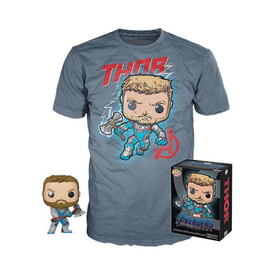 Funko POP! and Tee: Avengers: Endgame - Thor with Storm Breaker Collectors Box Gamestop Exclusive [READ DESCRIPTION] - Bards & Cards