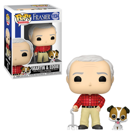 Funko POP! Frasier - Martin with Eddie Vinyl Figure #1134 - Bards & Cards