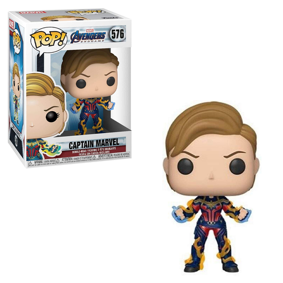 Funko POP! Avengers: Endgame - Captain Marvel with New Hair Vinyl Figure #576 - Bards & Cards