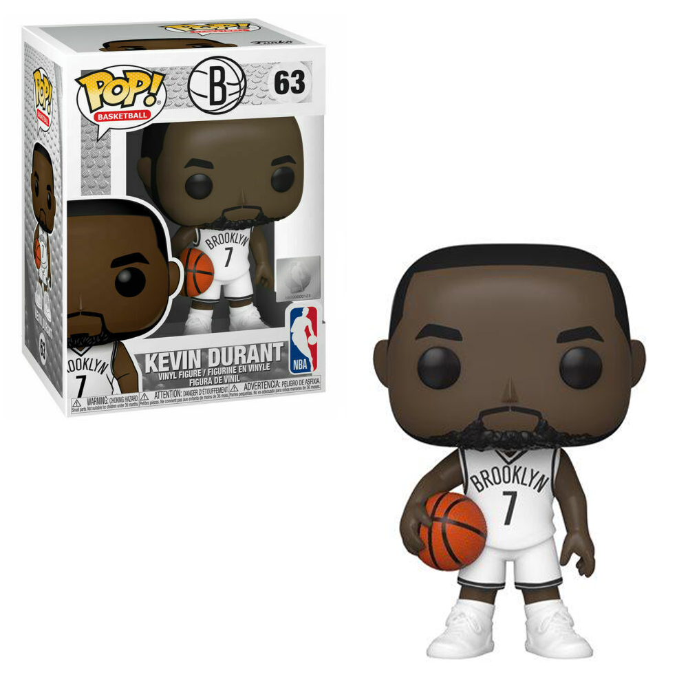 Funko POP! NBA: Nets - Kevin Durant (White Jersey) Vinyl Figure #63