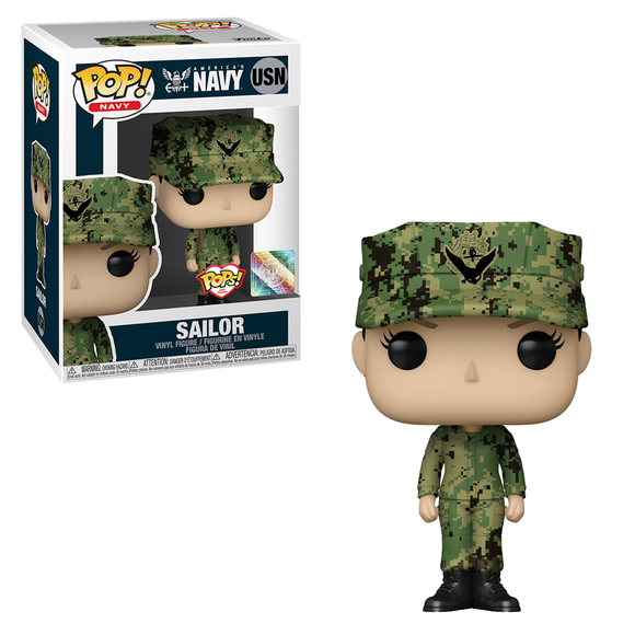Funko POP! Pops! with Purpose: U.S. Navy - Working Uniform Female 1 Vinyl Figure - Bards & Cards
