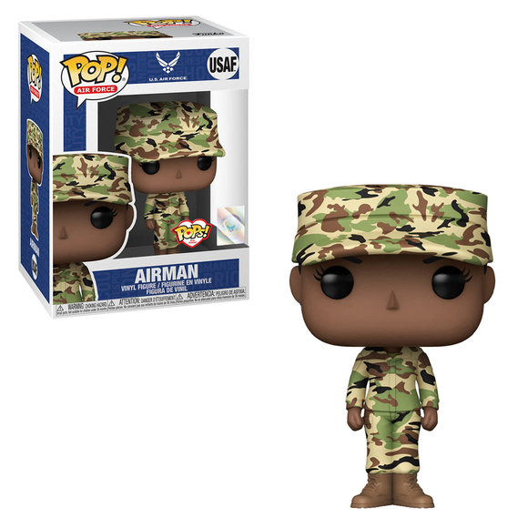 Funko POP! Pops! with Purpose: U.S. Air Force - Female 2 (Camo) Vinyl Figure - Bards & Cards
