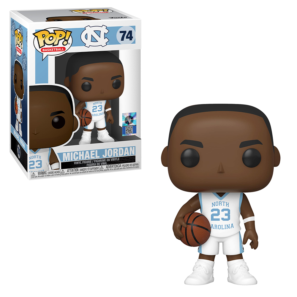 Funko POP! Basketball: UNC - Michael Jordan (Away Jersey) Vinyl Figure #74